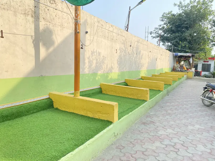 Stepped terrace seating in the courtyard at Safdar Hotel